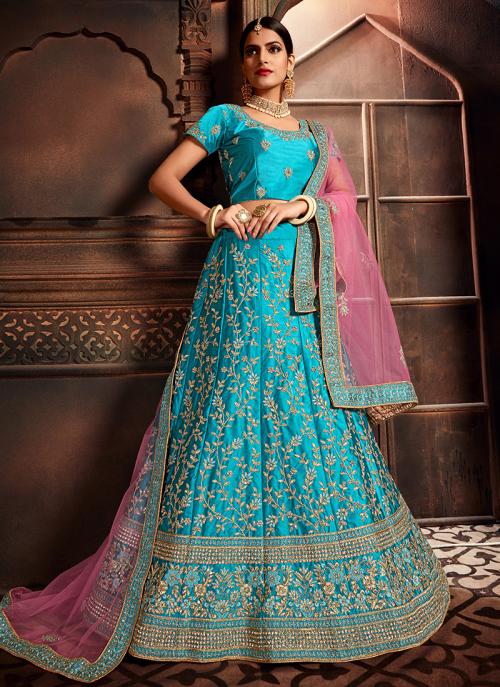 zardosi work wedding lehenga choli