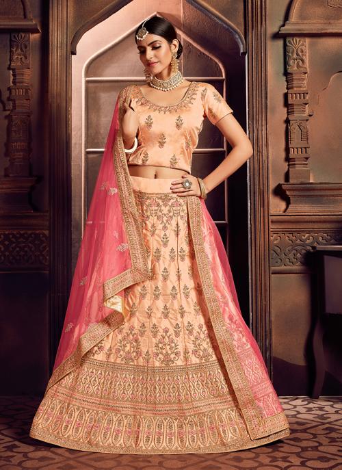 zardosi work wedding lehenga choli