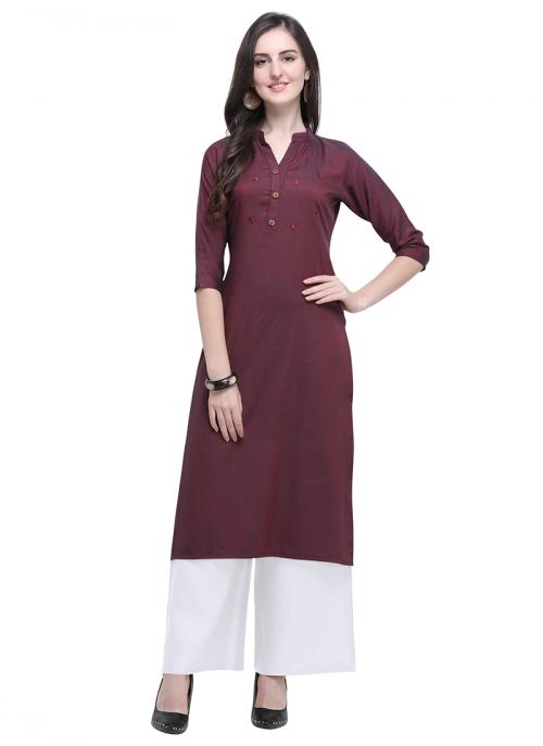 rayon plain kurti