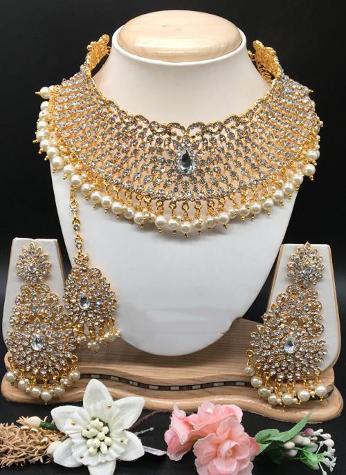Silver New Design Bridal Necklace Set 