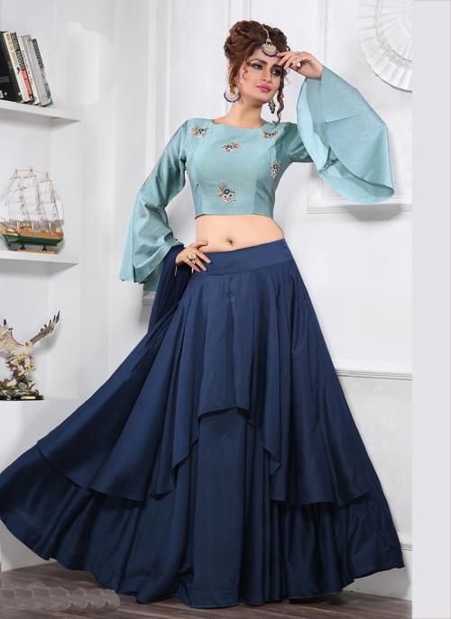 party wear long skirt with crop top