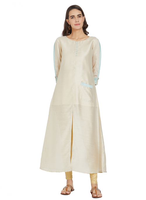 white silk kurtis