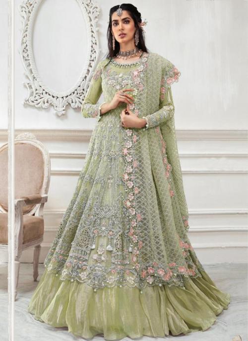 light green pakistani suit