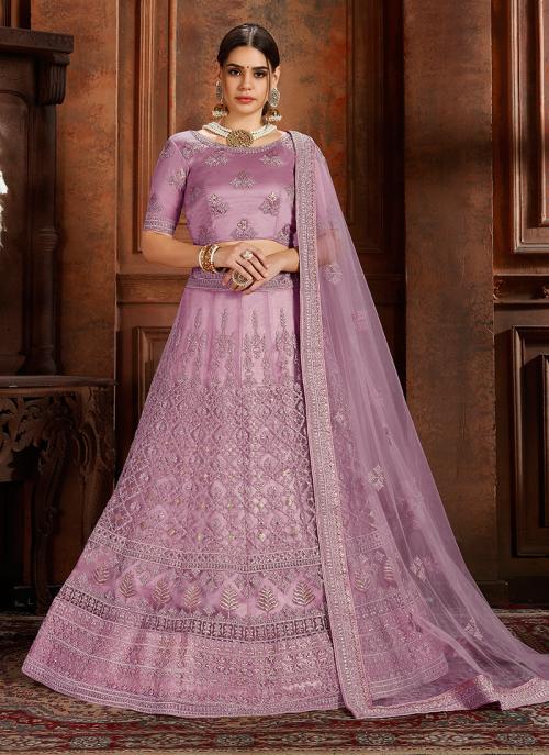 purple wedding lehenga