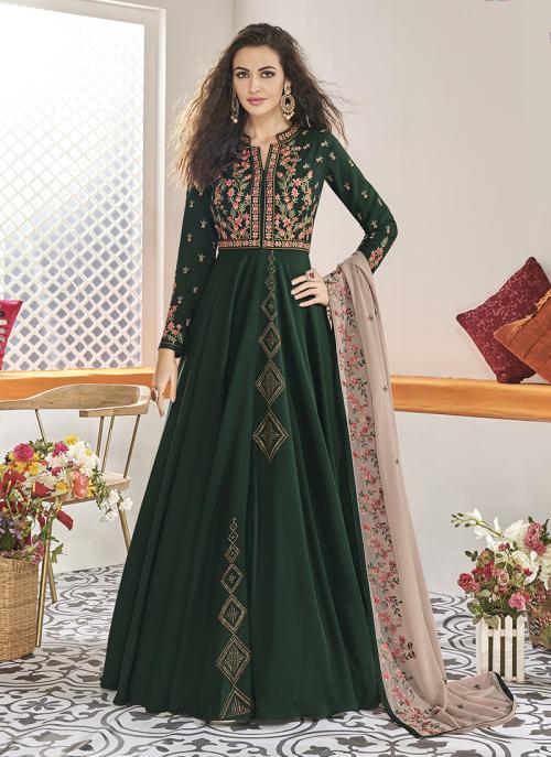 dark green gown online