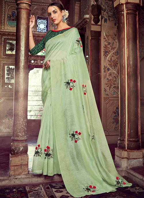 linen party wear sarees online