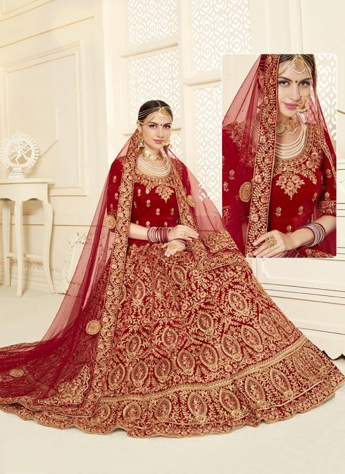 red bridal suit online