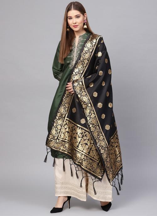 black party wear dupatta