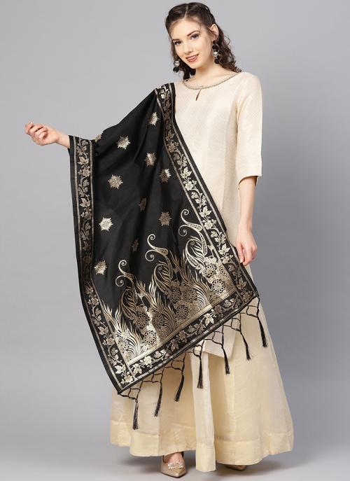 black party wear dupatta