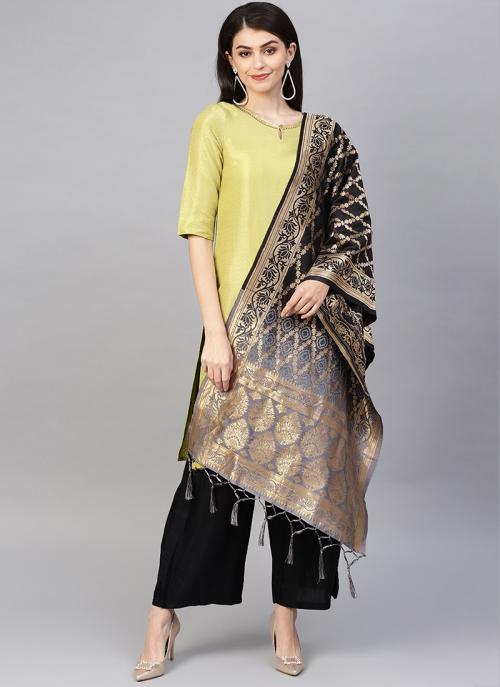 black party wear dupatta