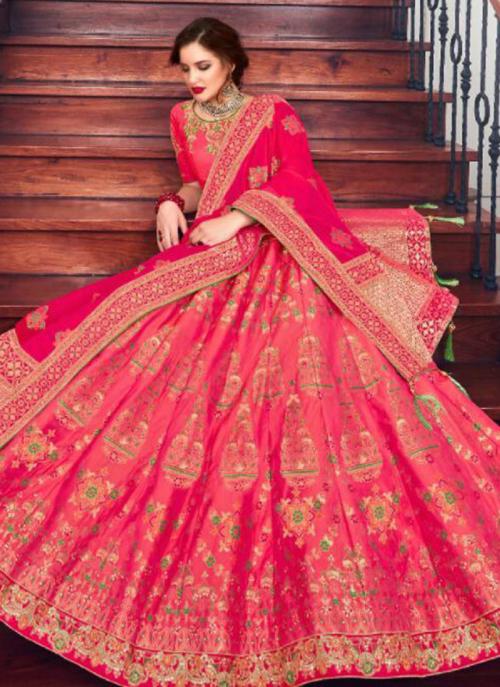 thread work lehenga for wedding