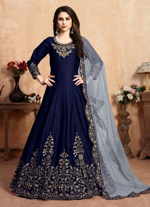 navy blue anarkalis online