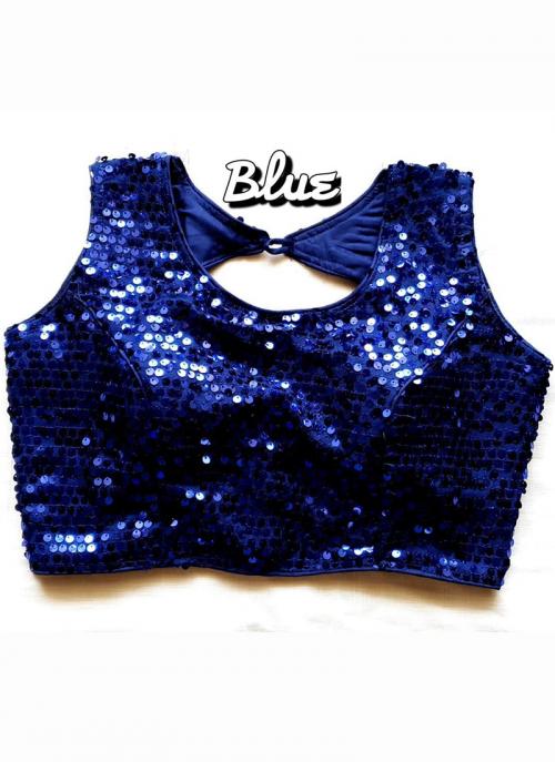 blue glitter blouse