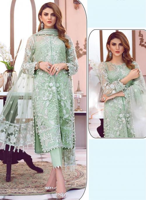 light green pakistani suit