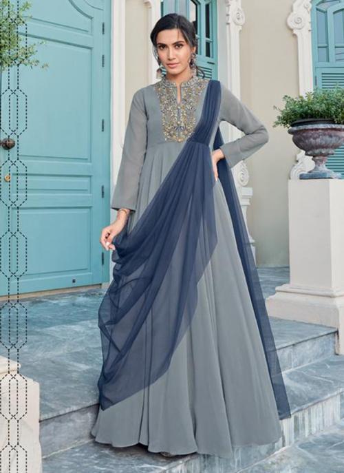 georgette gown party wear