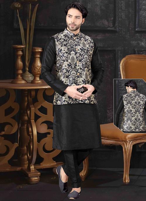 White Kurta Pajama Sadri Cheap Sale, 60 