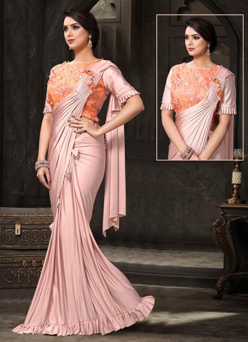 Crushed Ladies Readymade Saree at Rs 2095 in Surat | ID: 27461832412