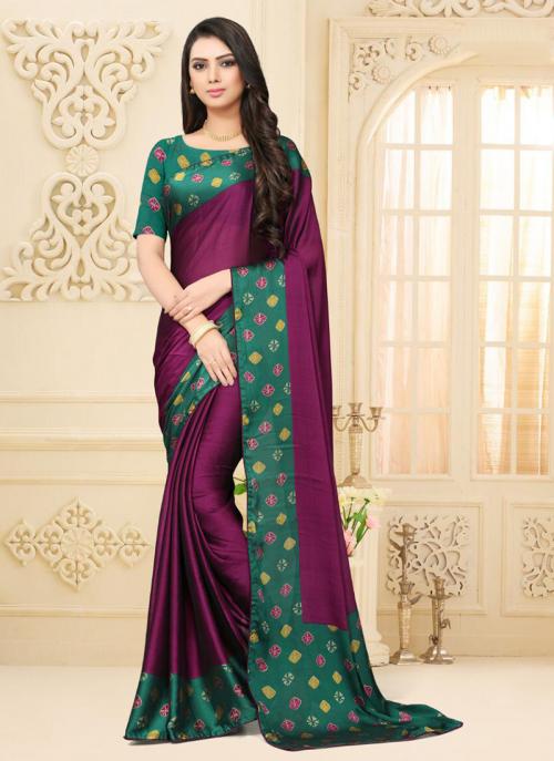 purple chiffon saree online