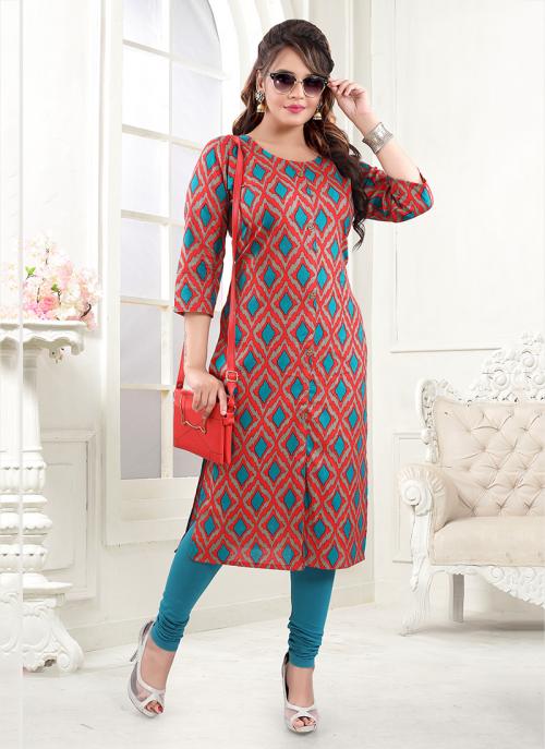 maroon printed kurti