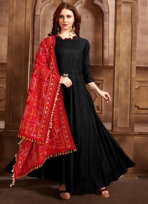 black long kurti party wear