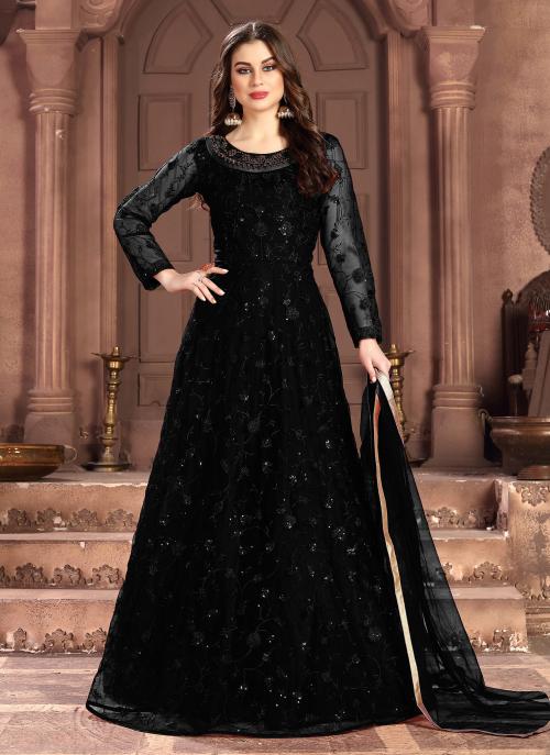 sequin anarkali gown