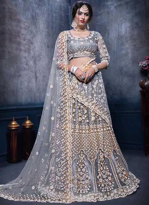 zarkan work lehenga