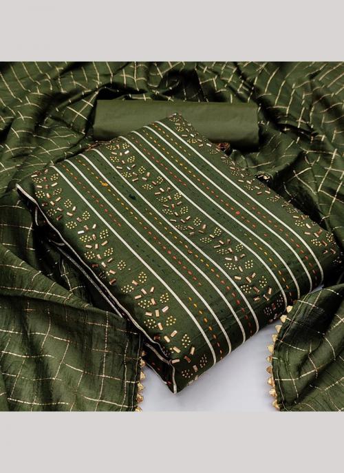 dark green churidar material