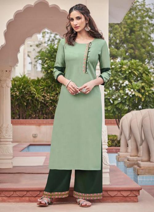 pista green top matching pant