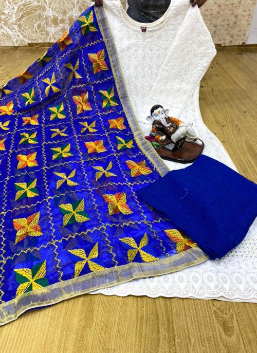 Buy Blue Pure Cotton Party Wear 