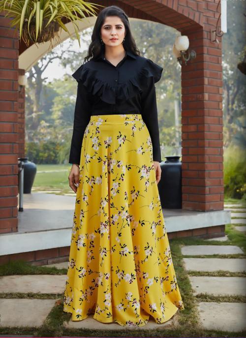 cotton yellow skirt