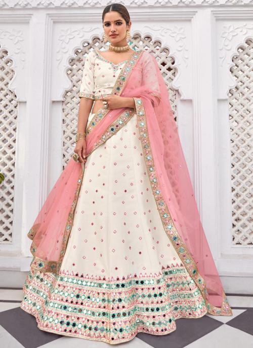 mirror work lehenga choli