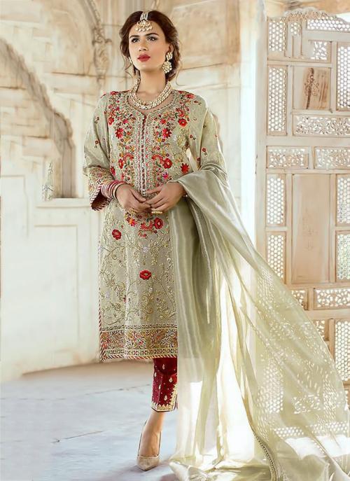 pakistani organza suit