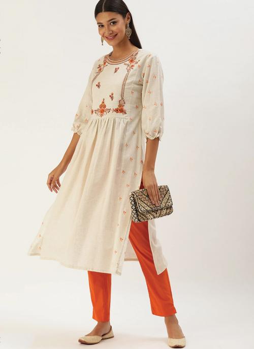 white khadi kurti