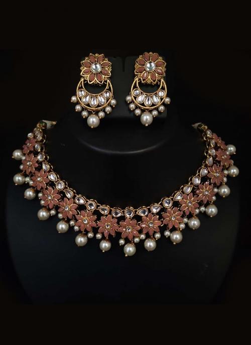 Buy Rose Gold Floral Design Kundan 