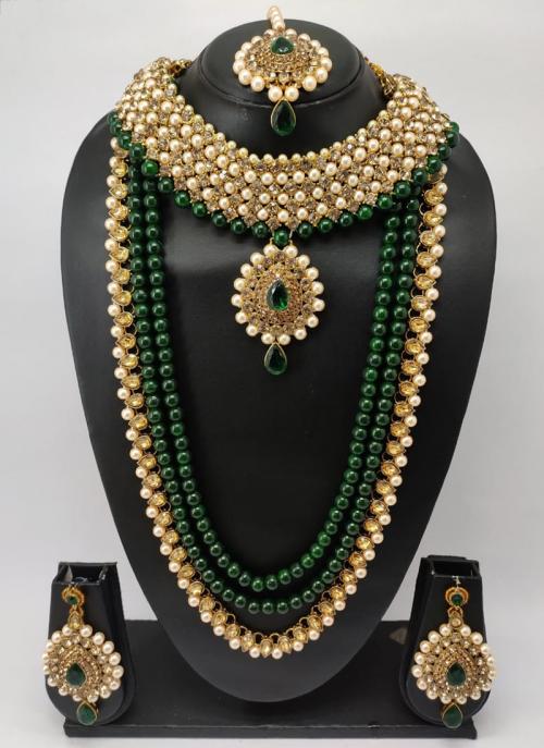 Pearl Necklace Choker Combo Set 
