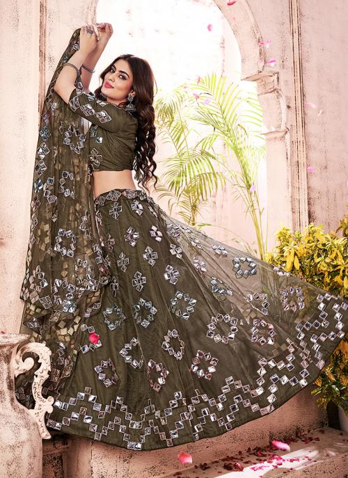 mirror ghagra choli
