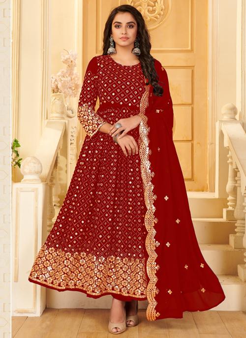 mirror work anarkalis online