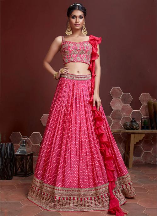 Buy Pink Chinnon Silk Wedding Wear 