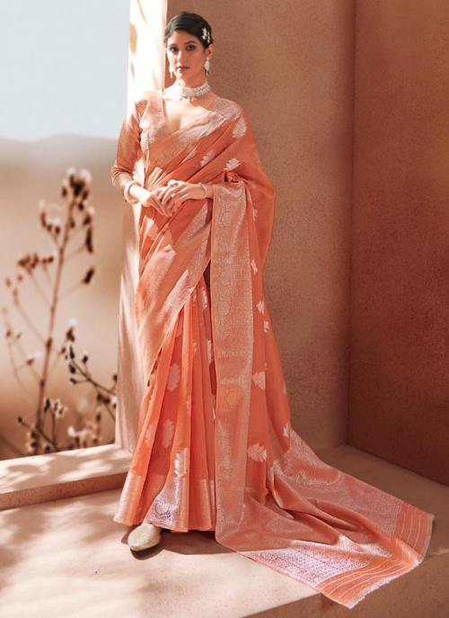 Pink Modal Silk Festival Wear Weaving Saree