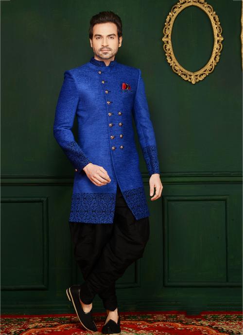 sherwani suit blue