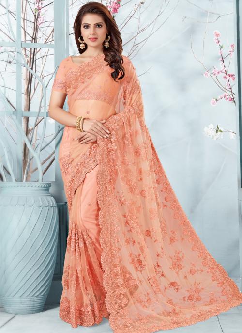 designer work sarees for reception