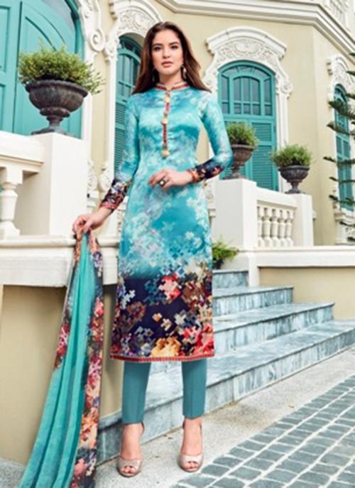 satin churidar suits