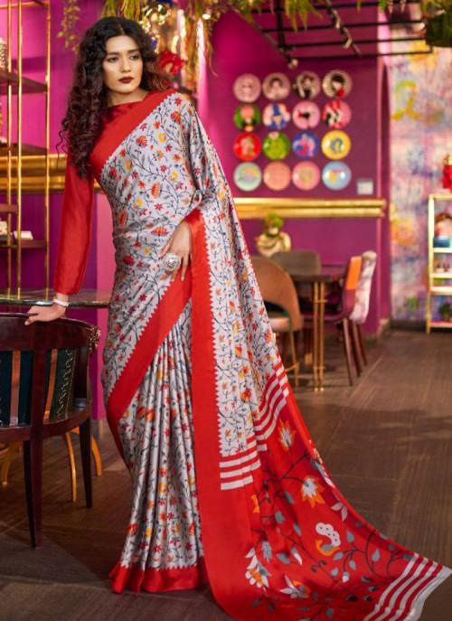 white party wear saree online