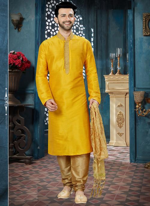 yellow sherwani