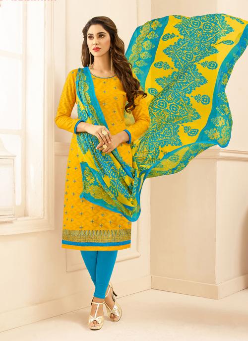 embroidery works in churidar