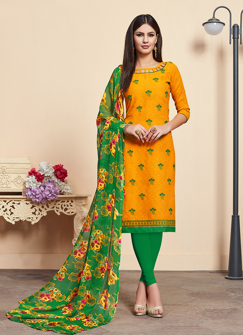 fancy cotton churidar