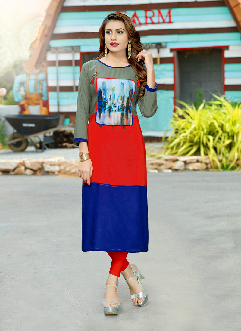 Pink Patch Work Kurti  Aldeb Boutique