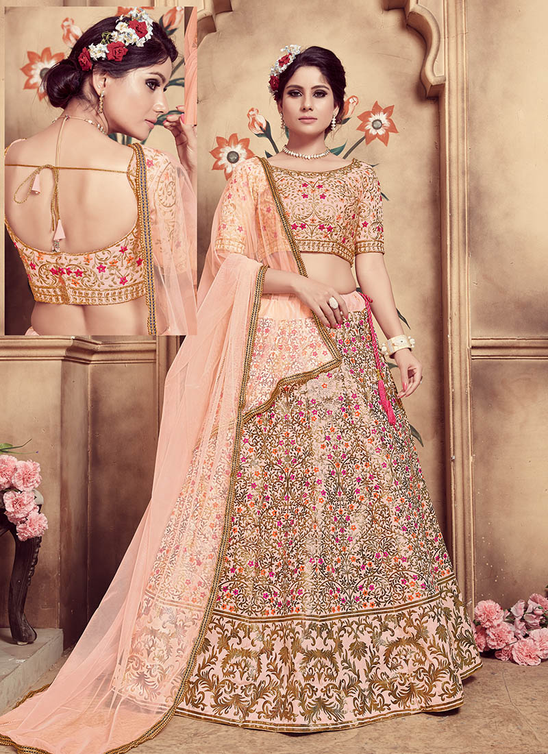 cut work bridal lehenga