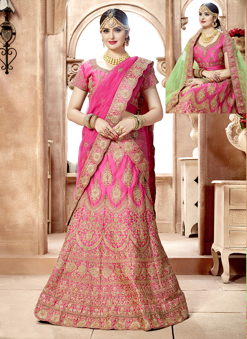 hand work bridal lehenga
