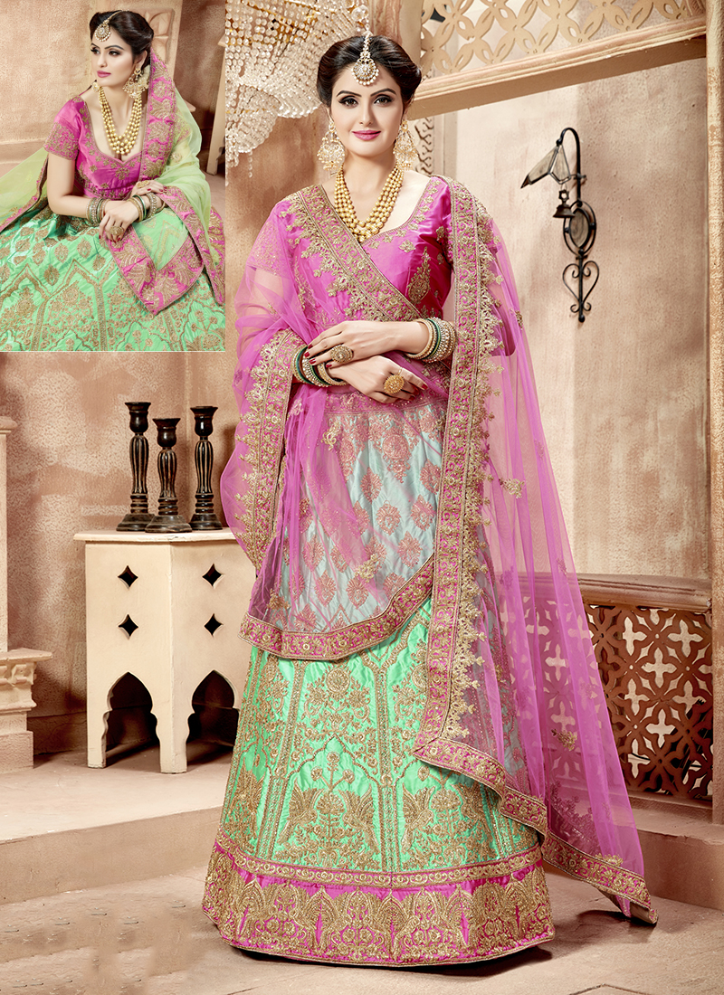 hand work bridal lehenga